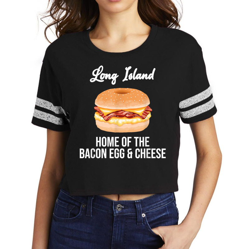 Long Island New York Bacon Egg And Cheese T Shirt Scorecard Crop Tee by belewomritans | Artistshot