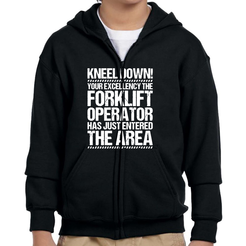 Forklift Operator Driver Youth Zipper Hoodie | Artistshot