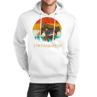 Synthsquatch Bigfoot Holding Synthesizer Synthesiser Design T Shirt Unisex Hoodie | Artistshot