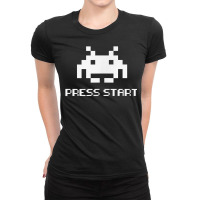 Pixel Art 8 Bits Retro Game Tee. Space Invader Vintage Bug T Shirt Ladies Fitted T-shirt | Artistshot