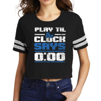 Basket Play Till The Clock Says 0 White Scorecard Crop Tee | Artistshot