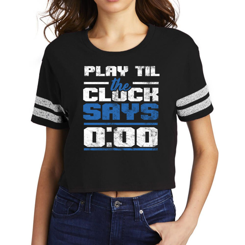 Basket Play Till The Clock Says 0 White Scorecard Crop Tee by eerikabermudez | Artistshot