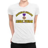 Purple Heart Combat Veteran T Shirt T Shirt Ladies Fitted T-shirt | Artistshot