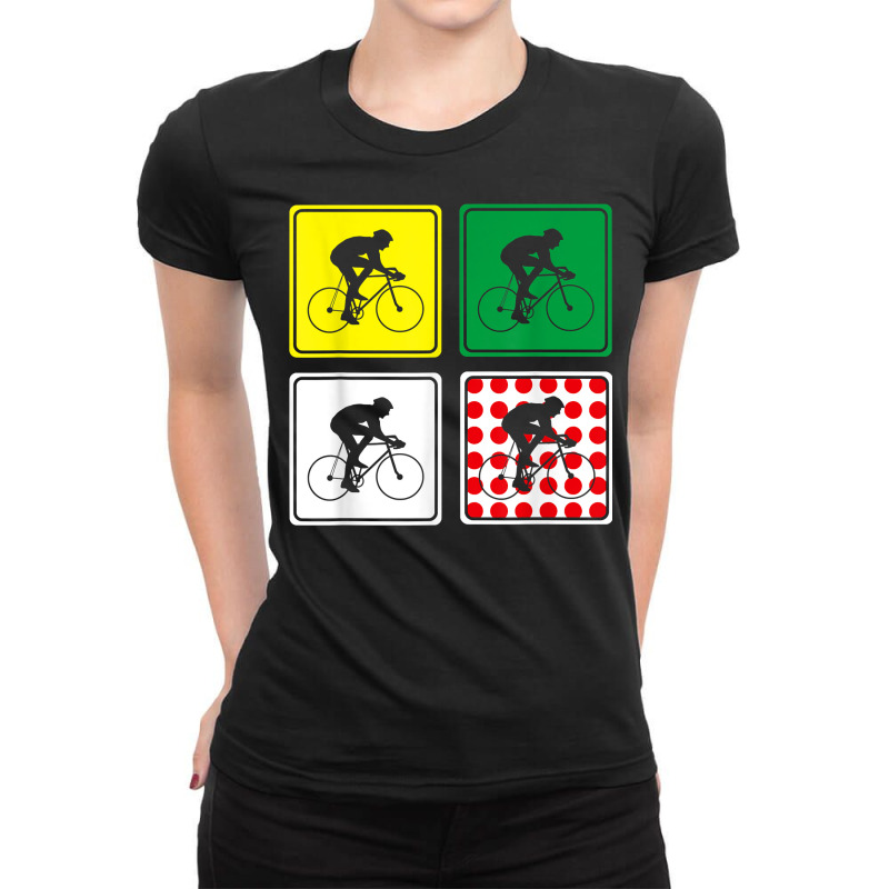 Racing Road Bike Jersey Bicycle Cycling Race Street Biking T Shirt Ladies Fitted T-Shirt by johnjosephmenk | Artistshot