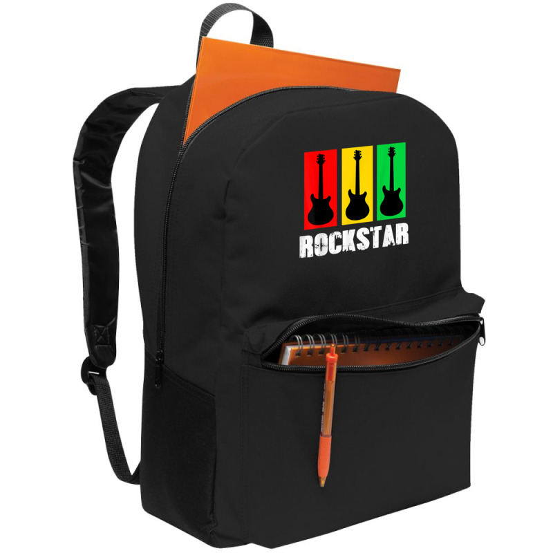 Rockstar Kids Tshirt Vintage Guitar Tshirt Backpack | Artistshot