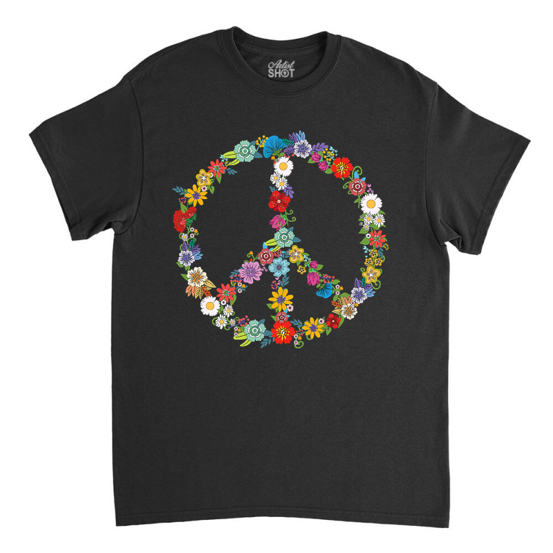 Love And Peace Flower Hippie Lover Beautiful Cute Funny Gift T Shirt Classic T-shirt | Artistshot