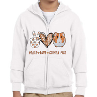 Peace Love Guin.ea Pigs Gift For Gui.ne.a Lover T Shirt Youth Zipper Hoodie | Artistshot