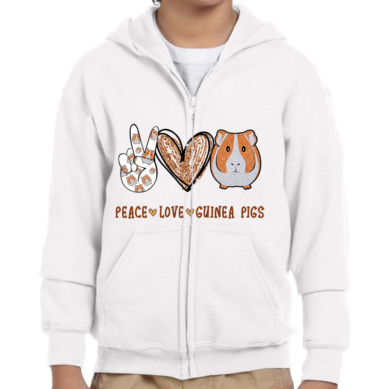 Peace Love Guin.ea Pigs Gift For Gui.ne.a Lover T Shirt Youth Zipper Hoodie | Artistshot