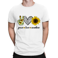 Peace Love Sun.shi.ne  Sunflower Hippie T Shirt T-shirt | Artistshot