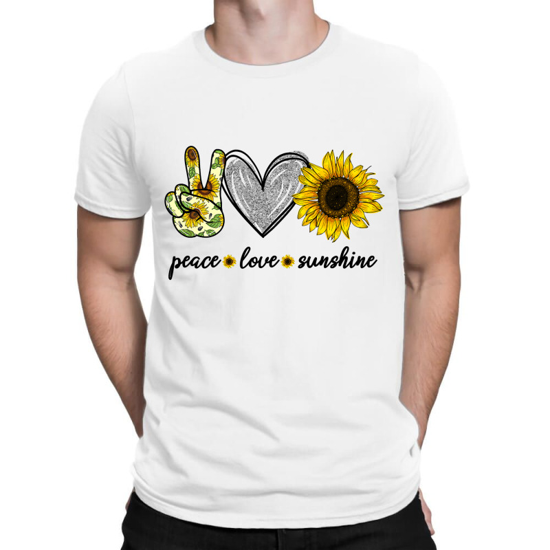 Peace Love Sun.shi.ne  Sunflower Hippie T Shirt T-shirt | Artistshot