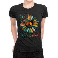 Daisy Peace Sign Hippie Soul Tshirt Flower Lovers Gifts T Shirt Ladies Fitted T-shirt | Artistshot