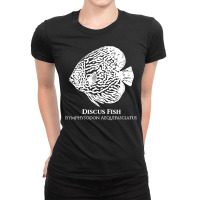 Discus Fish T  Shirt Discus Fish With Common And Latin Name   Aquarist Ladies Fitted T-shirt | Artistshot