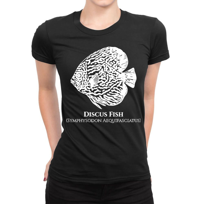 Discus Fish T  Shirt Discus Fish With Common And Latin Name   Aquarist Ladies Fitted T-Shirt by orlopwistful | Artistshot