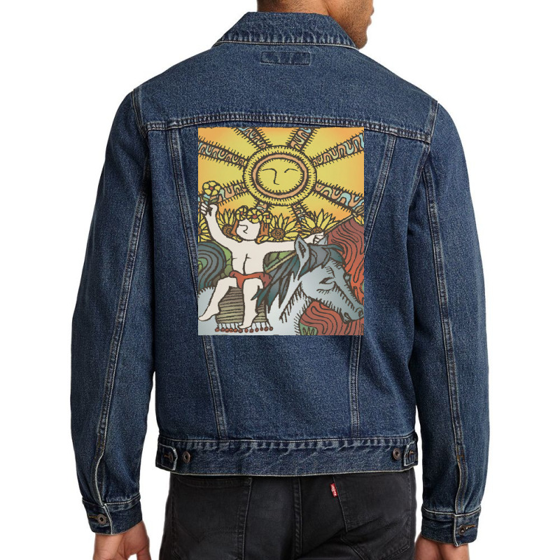 The Sun Tarot Men Denim Jacket | Artistshot