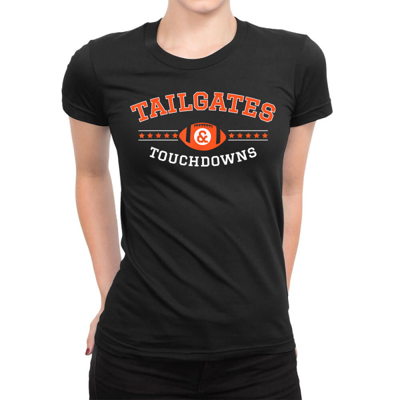 Tailgate Football Party Gear Game Day Coach Touchdown Gifts T Shirt Ladies Fitted T-Shirt by damarcusswabb | Artistshot