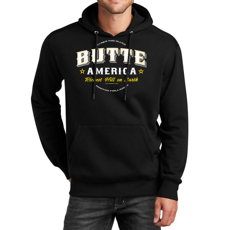 Butte America Montana T Shirt Copper Miner Mining Unisex Hoodie | Artistshot