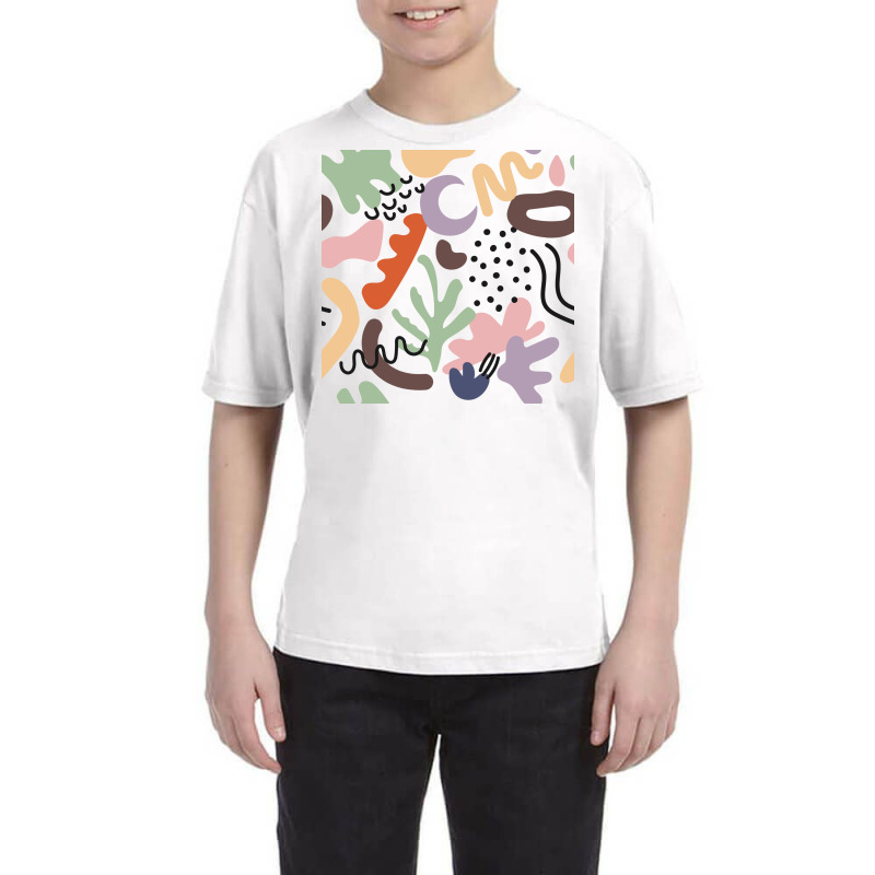 Various Colorful Shapes And Doodle Objects Youth Tee | Artistshot