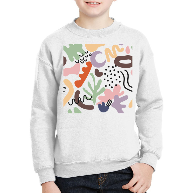 Various Colorful Shapes And Doodle Objects Youth Sweatshirt | Artistshot