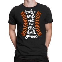 Take Me Out Ball Game Shirt Baseball Song Orange Black Blue Tank Top T-shirt | Artistshot