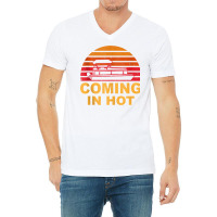 Tritoon Captain Pontoon Captain Tri Toon Coming In Hot Boat Tank Top V-neck Tee | Artistshot