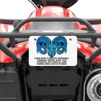 Zodiac Sign Of Aries Astrology Atv License Plate | Artistshot