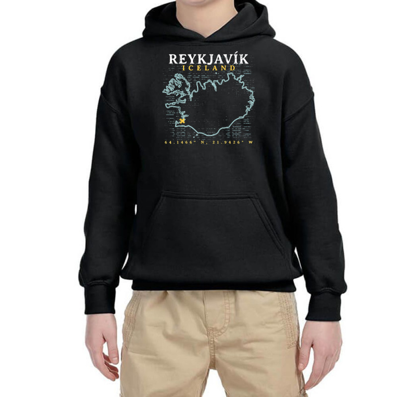 Iceland Reykjavik T Shirt Youth Hoodie by heartlytreleven | Artistshot