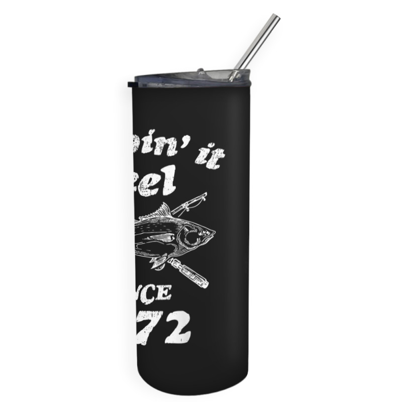 Fishing 50th Birthday Funny Fishings 50 Year Old Skinny Tumbler | Artistshot