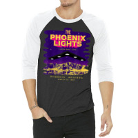 The Phoenix Lights Alien Believer Spaceship Ufo Men & Women T Shirt 3/4 Sleeve Shirt | Artistshot