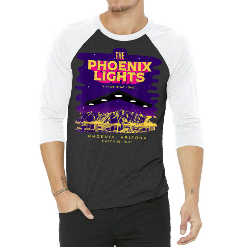 The Phoenix Lights Alien Believer Spaceship Ufo Men & Women T Shirt 3/4 Sleeve Shirt | Artistshot