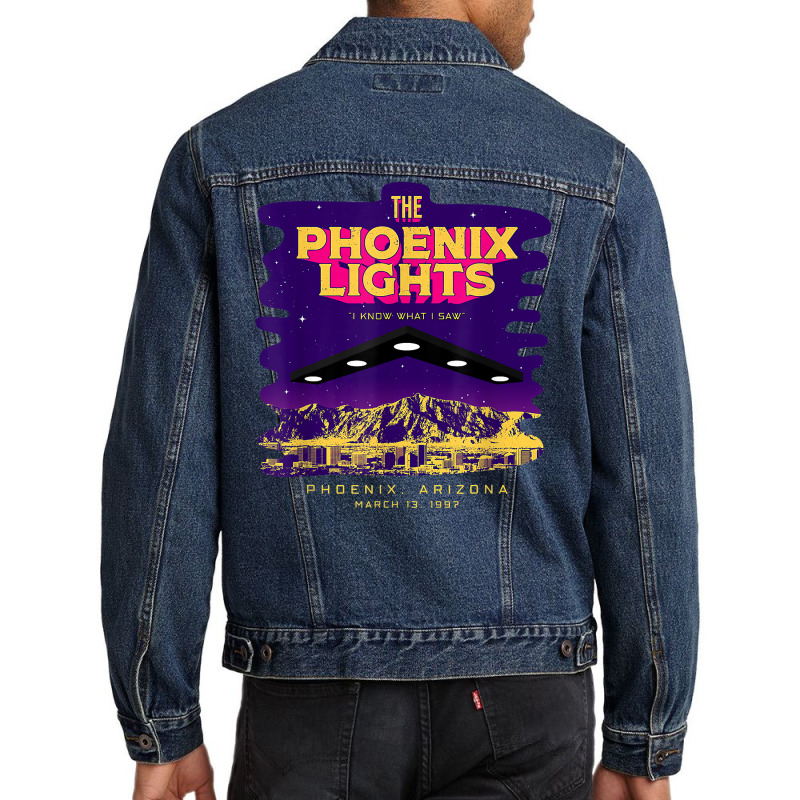 The Phoenix Lights Alien Believer Spaceship Ufo Men & Women T Shirt Men Denim Jacket | Artistshot