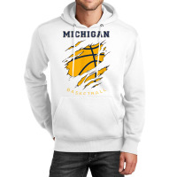 Mi The Wolverine State Distressed Michigan Basketball Hoops T Shirt Unisex Hoodie | Artistshot