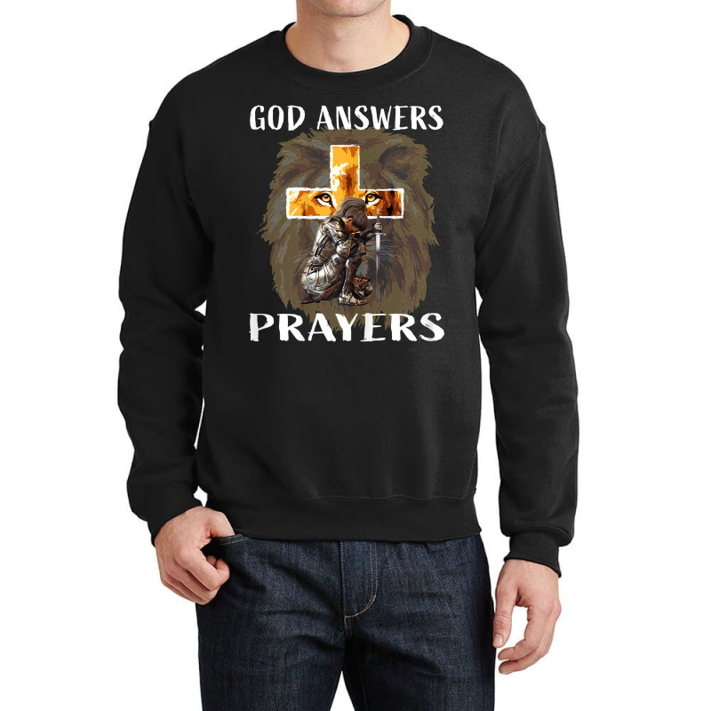 Womens Prayer Warrior God Answers Prayers Christian Religious Quote T Crewneck Sweatshirt | Artistshot