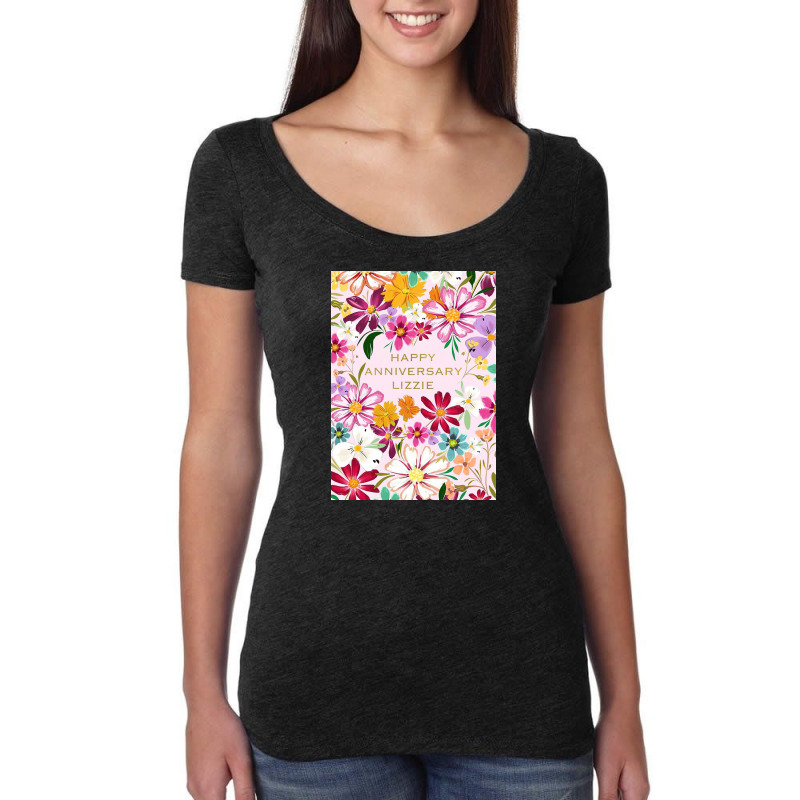 Happy Anniversary Lizzie Women's Triblend Scoop T-shirt by scottrussell | Artistshot