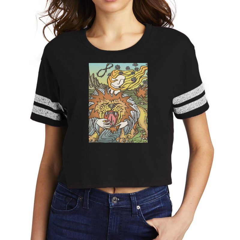 Strength Tarot Scorecard Crop Tee by scottrussell | Artistshot