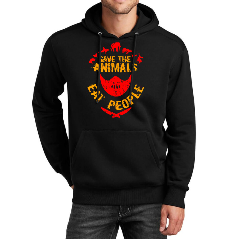 Save The Animals Eat People Unisex Hoodie by marla_arts | Artistshot