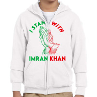 Support I Stand With Imran Khan Pakistani Prime Minister T Shirt Youth Zipper Hoodie | Artistshot