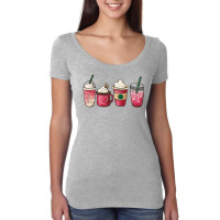 Valentine Coffee Heart Iced Coffee Lover Valentine Day Women T Shirt Women's Triblend Scoop T-shirt | Artistshot