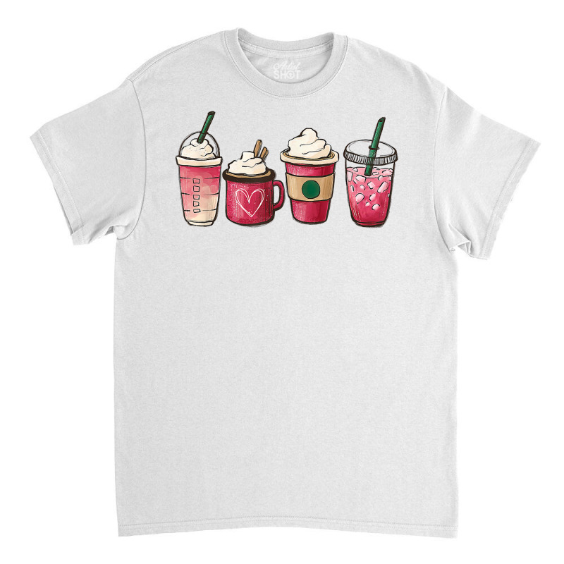 Valentine Coffee Heart Iced Coffee Lover Valentine Day Women T Shirt Classic T-shirt by alayziahollars | Artistshot