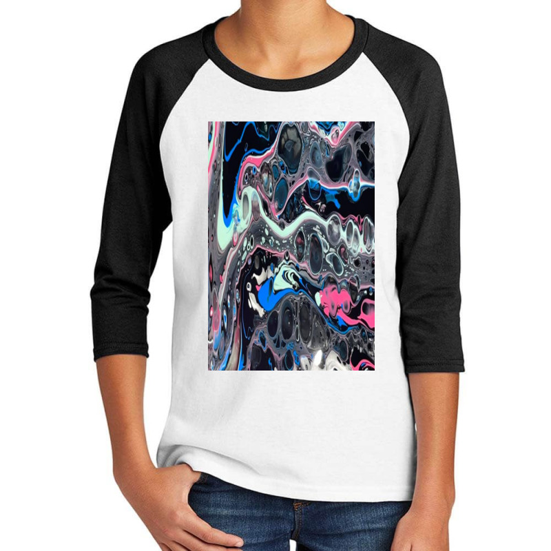 Blue Abstract Art Youth 3/4 Sleeve | Artistshot