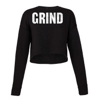 Motivational Grind, Mantra Distressed Hustle T Shirt T Shirt Cropped Sweater | Artistshot