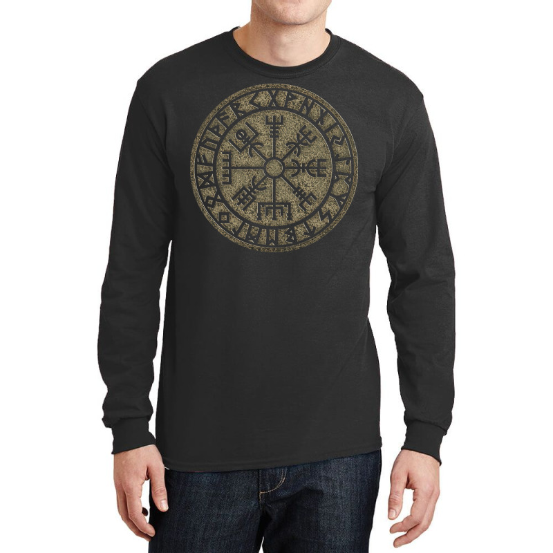 Vegvisir Viking Compass Runes Nordic Celtic Protection Pullover Hoodie Long Sleeve Shirts by alayziahollars | Artistshot