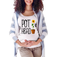 Funny Pot Head Master Gardener Cute Plant Lover T Shirt Gift Maternity Scoop Neck T-shirt | Artistshot