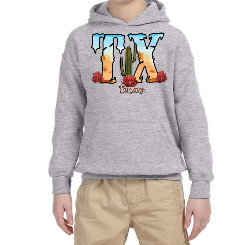 Texas Cactus Youth Hoodie | Artistshot