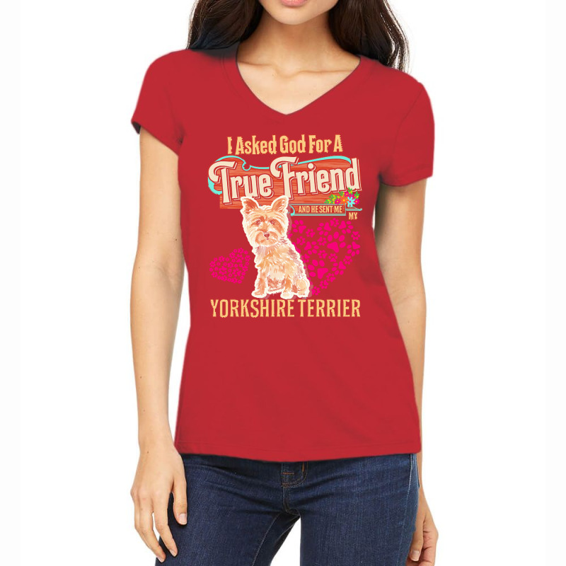 Yorkshire Terrier Owner Gift Yorkshire T  Shirt E N T  Shirt Women's V-Neck T-Shirt by elephantjellyfish | Artistshot