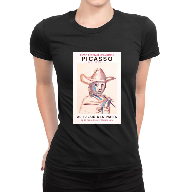 Festival Davignon Palais Des Papes Pablo Picasso Ladies Fitted T-Shirt by scottrussell | Artistshot