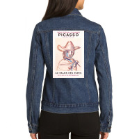 Festival Davignon Palais Des Papes Pablo Picasso Ladies Denim Jacket | Artistshot