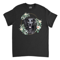 Black Labrador Retriever Dog Portrait T  Shirt Black Labrador Retrieve Classic T-shirt | Artistshot