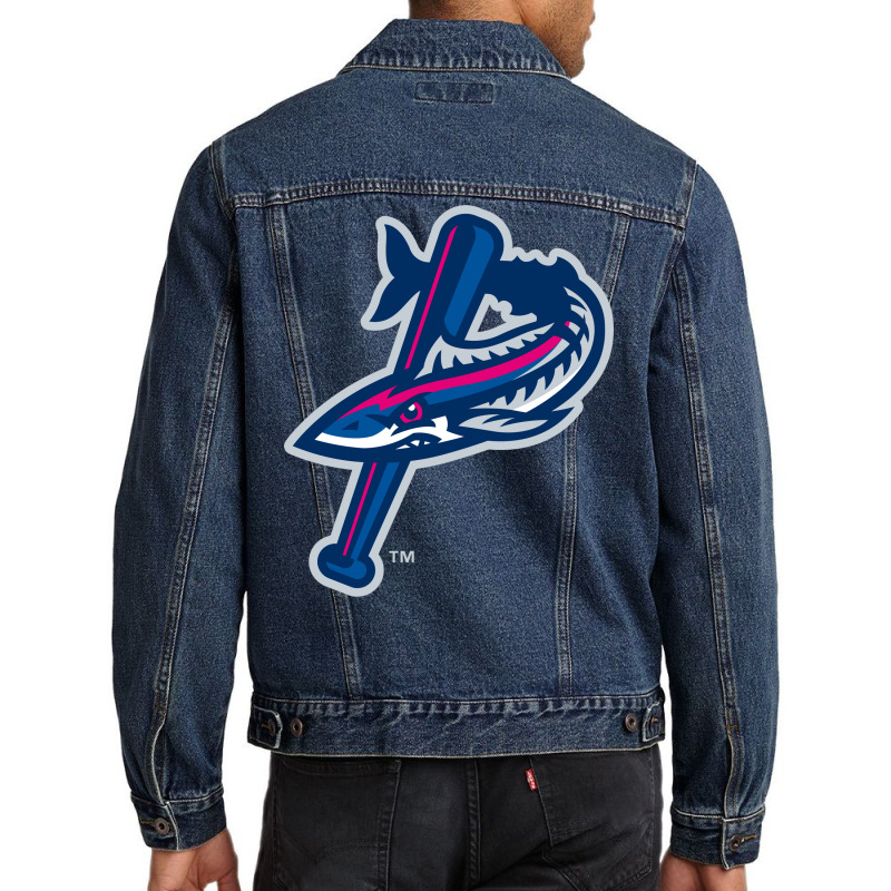 Pensacola,blue,wahoos Men Denim Jacket | Artistshot