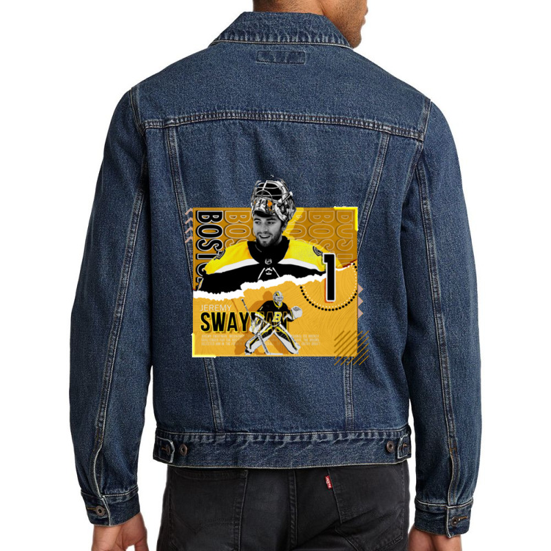 Jeremy Swayman Hockey Men Denim Jacket by liburdowu | Artistshot