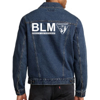 The Original Blm    Bureau Of Land Management (white) T Shirt Men Denim Jacket | Artistshot